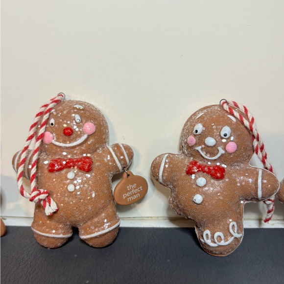 5 Sugared Gingerbreadmen,2 missing the signs in their hands.Excellent Condition - Picture 2 of 8